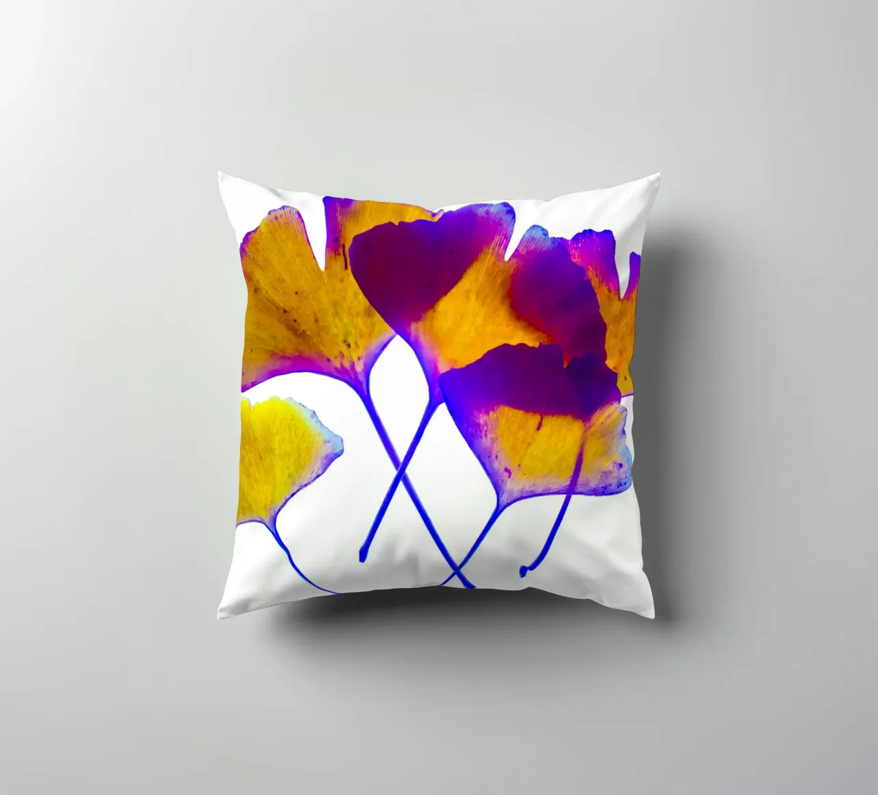 Ginkgo Biloba decorative cushion by Teresa André