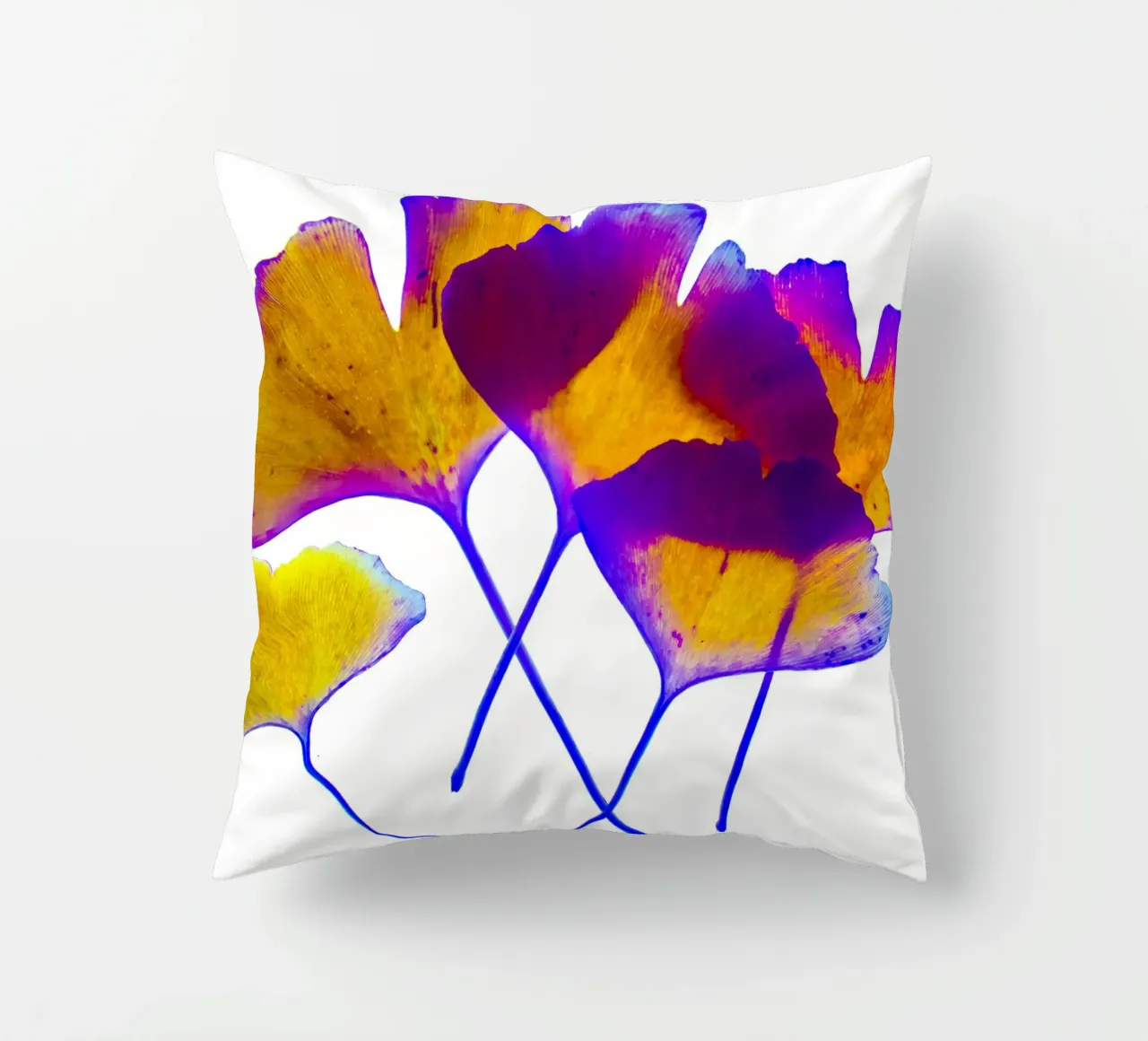 Ginkgo Biloba decorative cushion by Teresa André