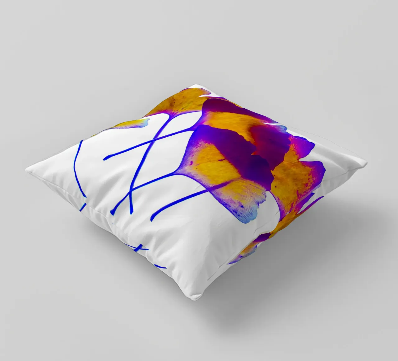 Ginkgo Biloba decorative cushion by Teresa André