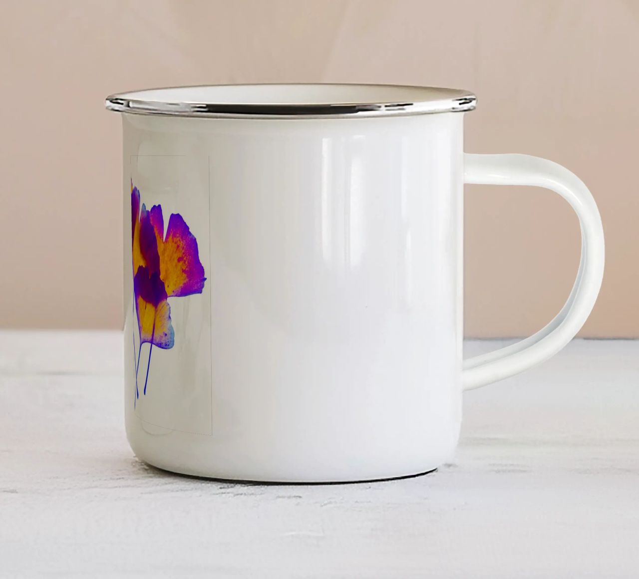Ginkgo Biloba tazza in smalto da Teresa André