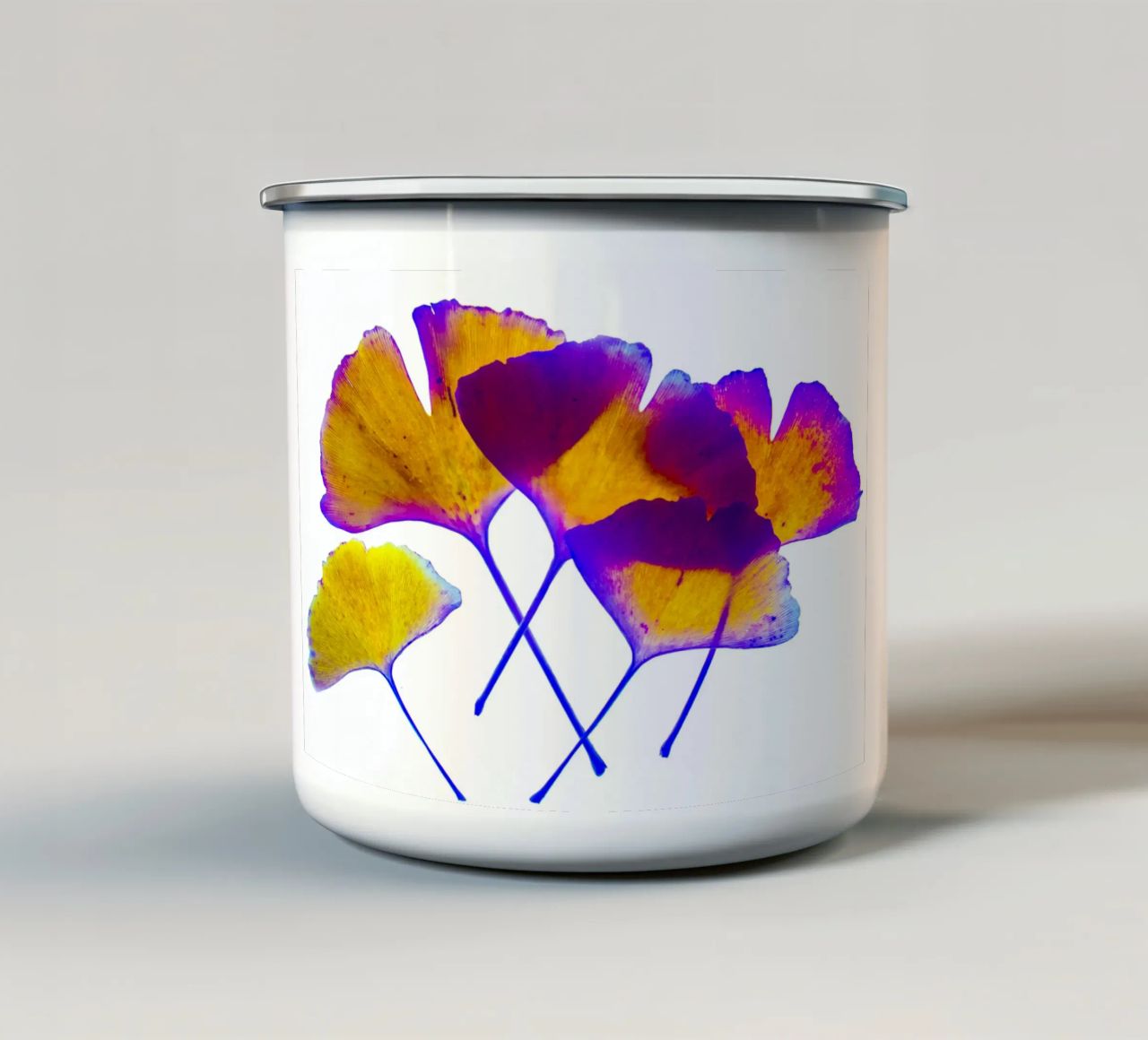 Ginkgo Biloba tazza in smalto da Teresa André