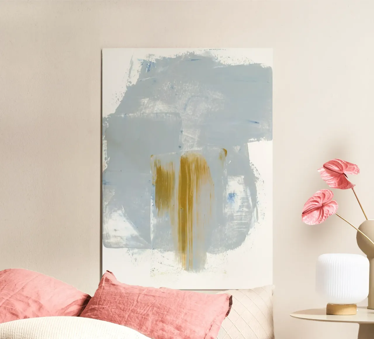 grey blue gold alu dibond de IRIS LEHNHARDT FINE ART