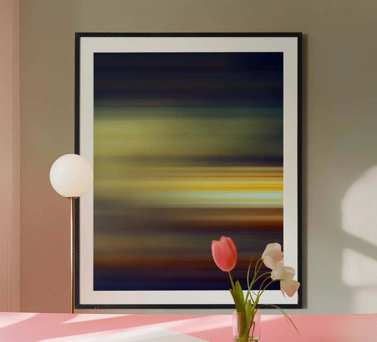 Paars abstract poster van Teresa André