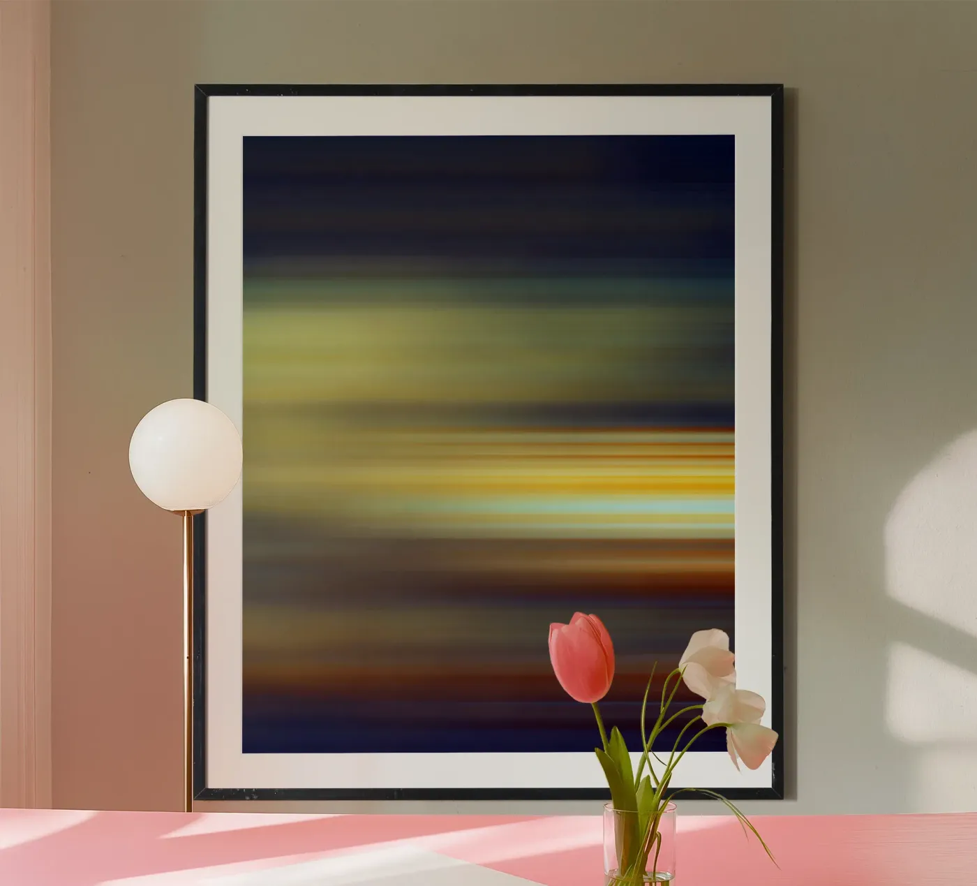 Paars abstract poster van Teresa André