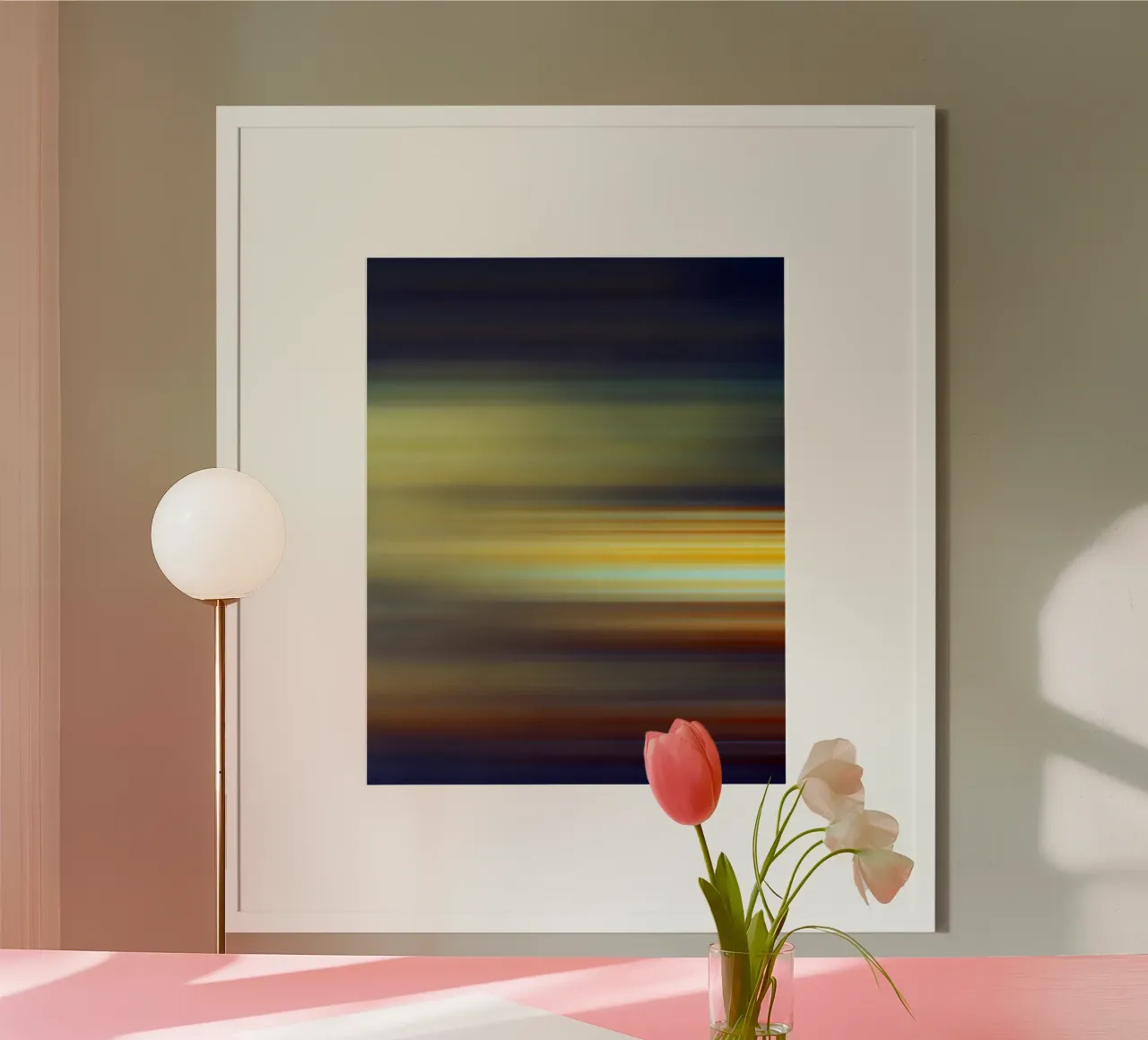 Paars abstract poster van Teresa André