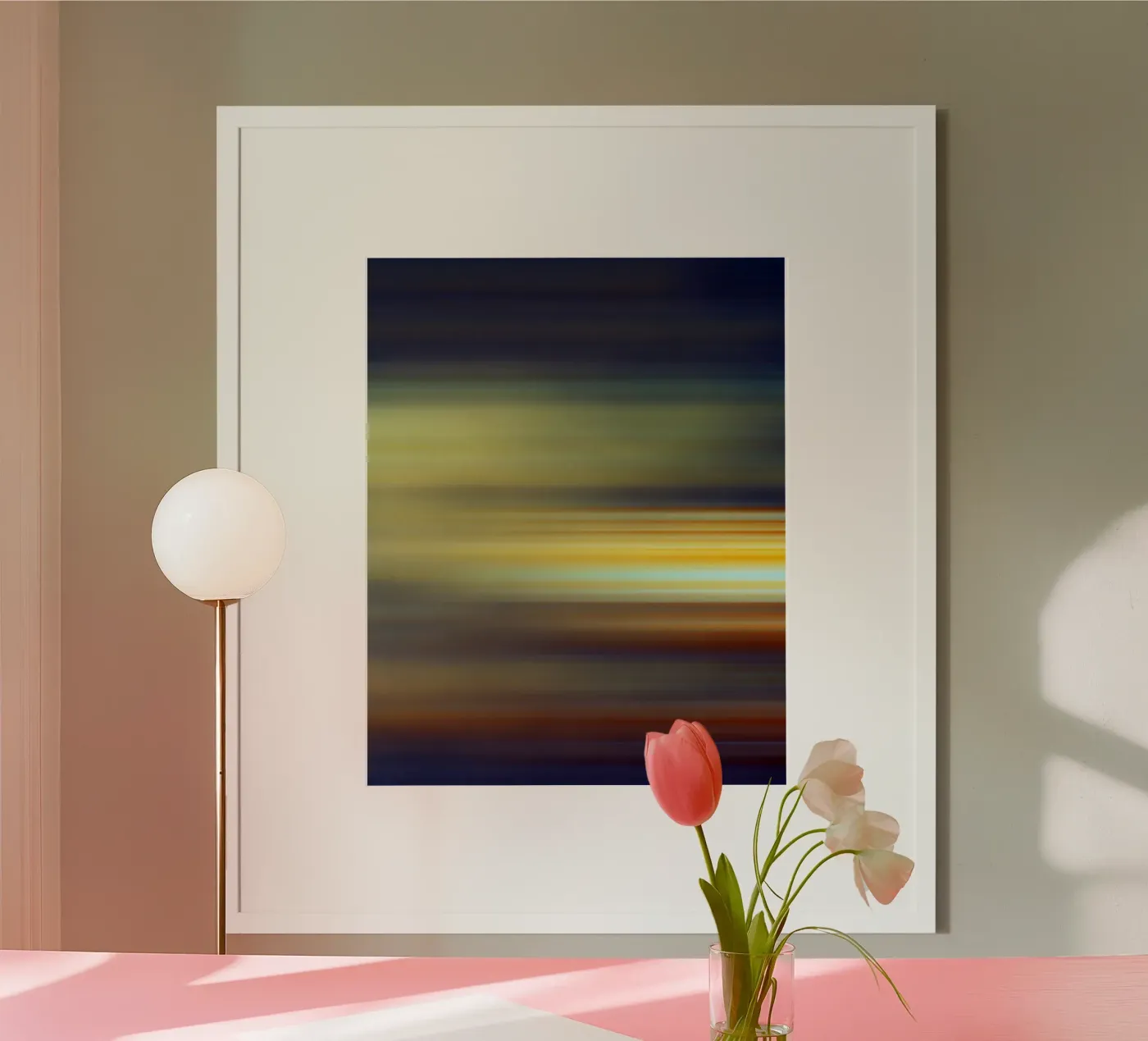 Paars abstract poster van Teresa André