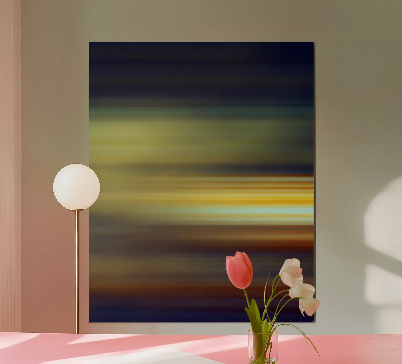 Paars abstract poster van Teresa André