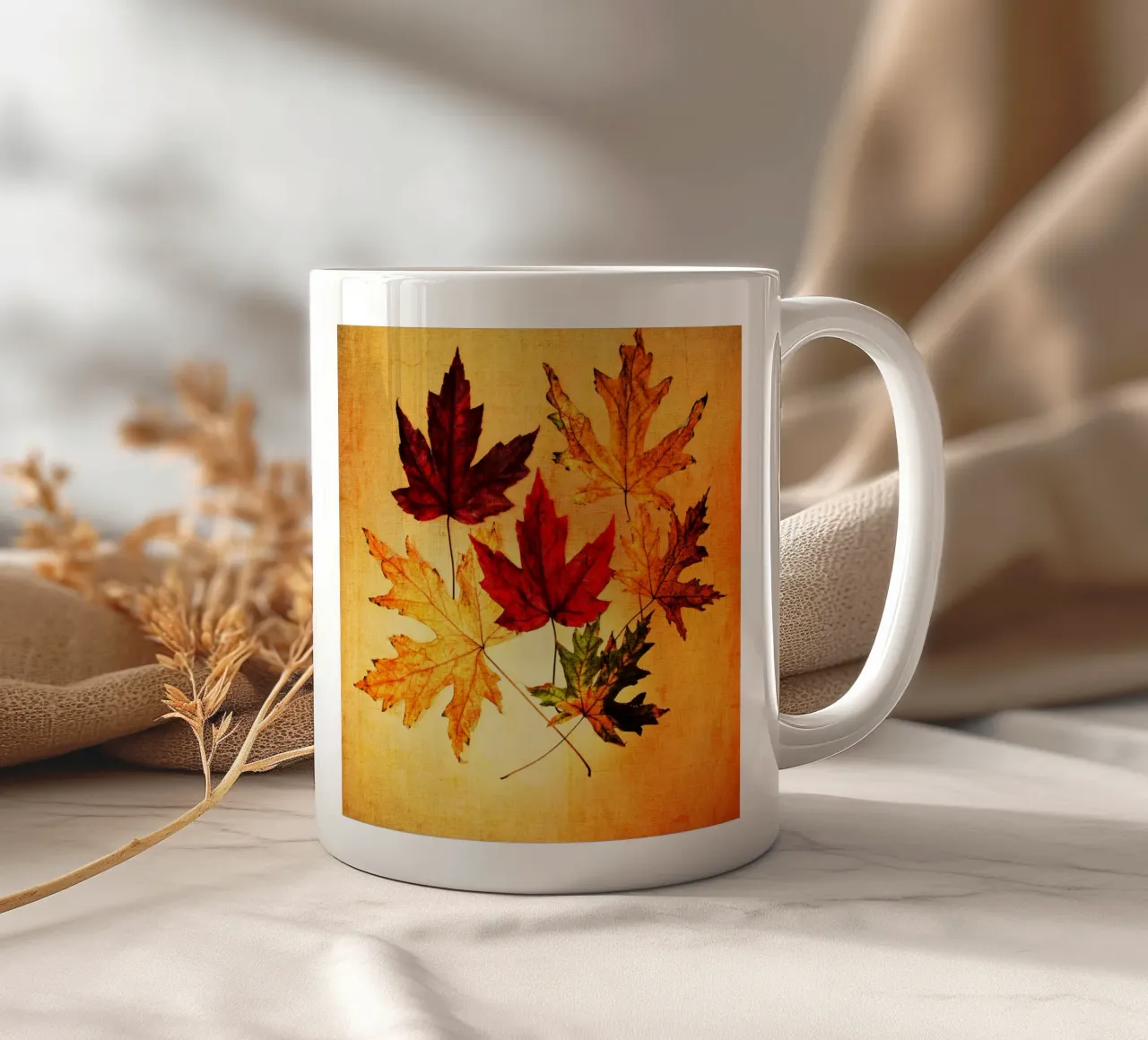 Foglie in autunno tazza in ceramica da Teresa André