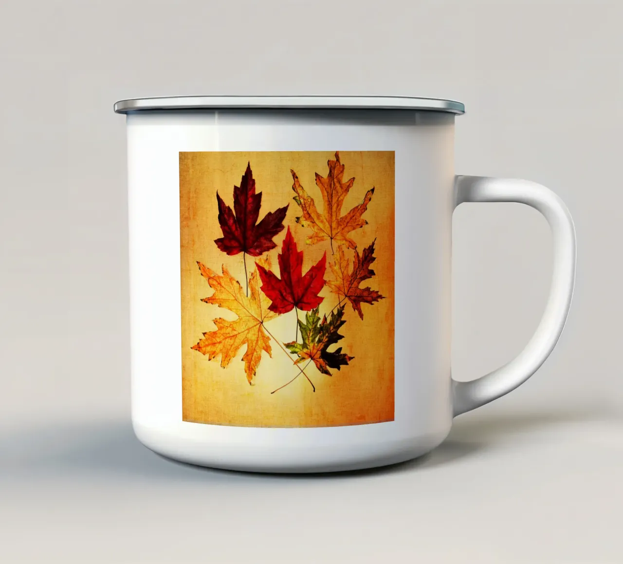 Foglie in autunno tazza in smalto da Teresa André