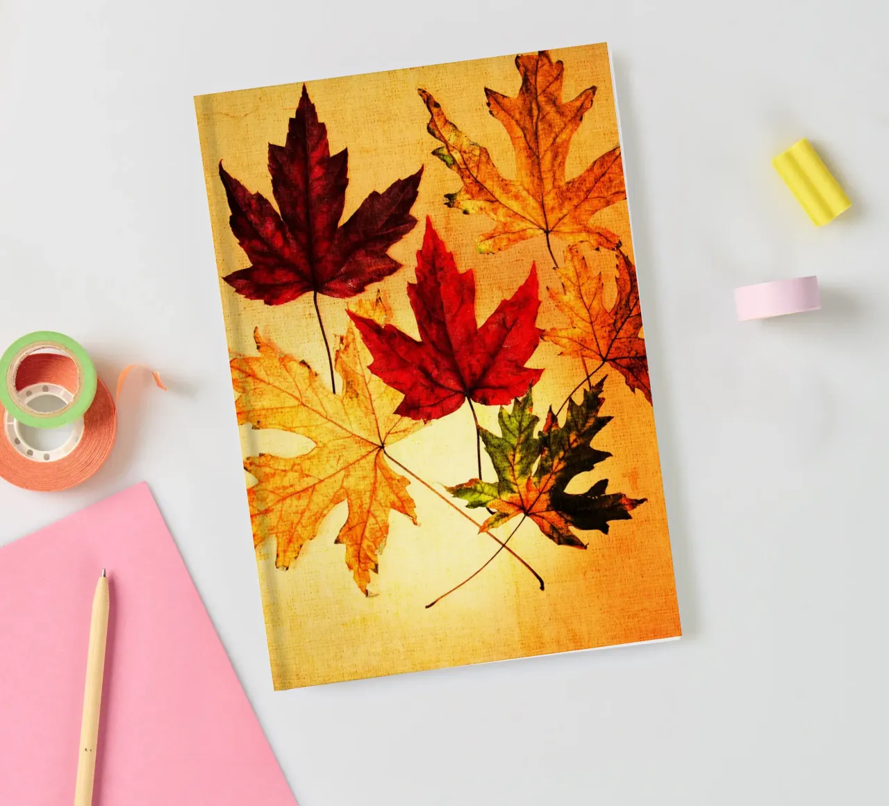 Leaves in autumn notebook by Teresa André