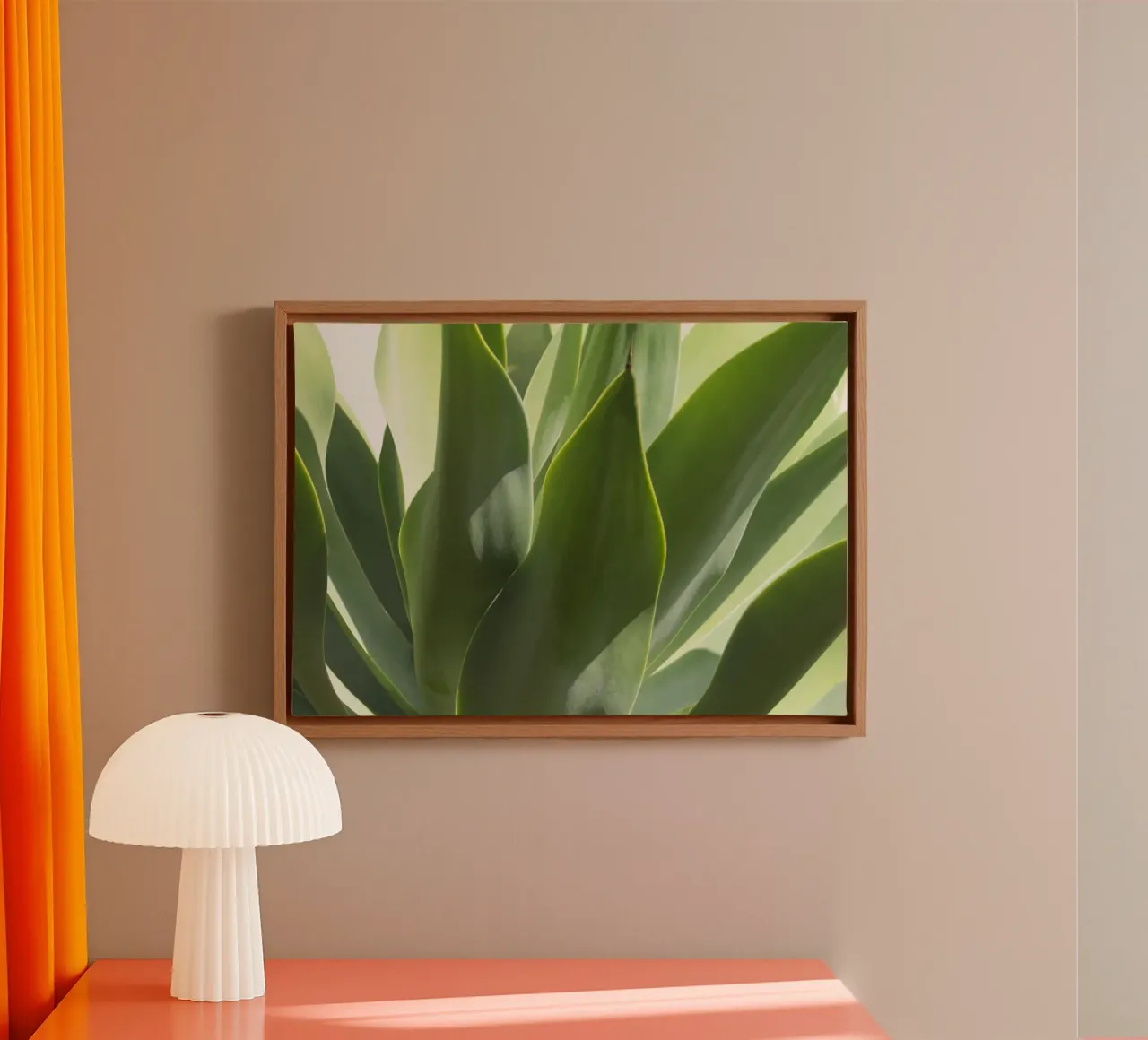 Bladeren groen canvas met Baklijst van Teresa André