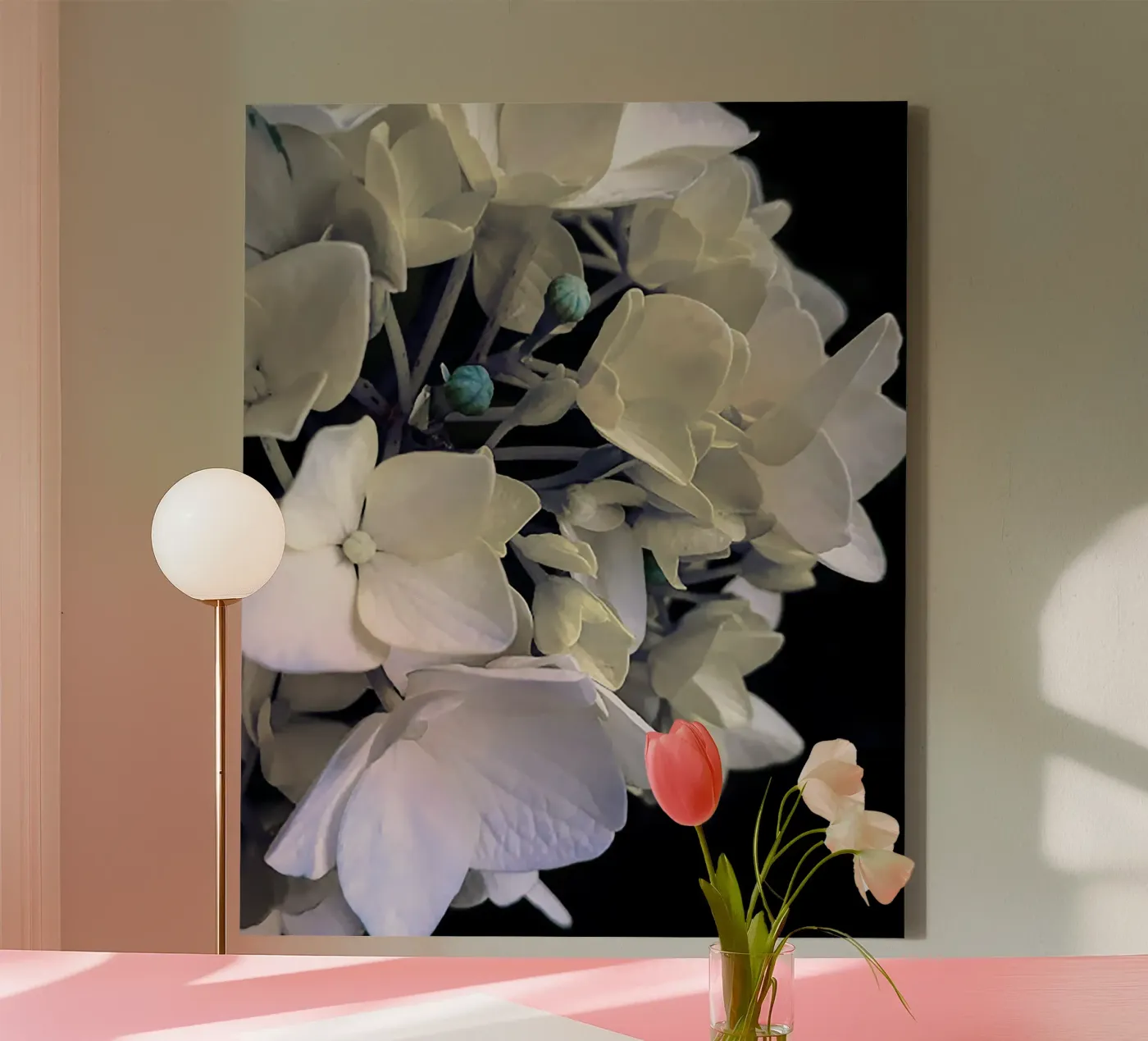 Flower hydrangea canvas by Teresa André