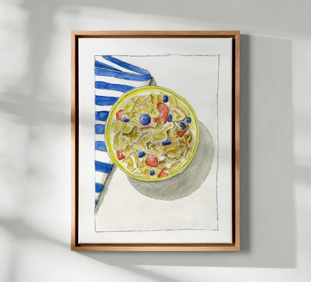 Cornflakes in the morning canvas by Barbara Buderath Illustrationen