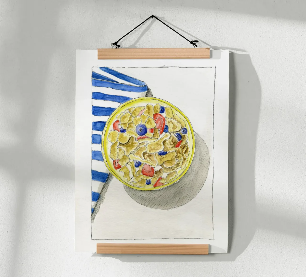Cornflakes al mattino carta hahnemühle da Barbara Buderath Illustrationen