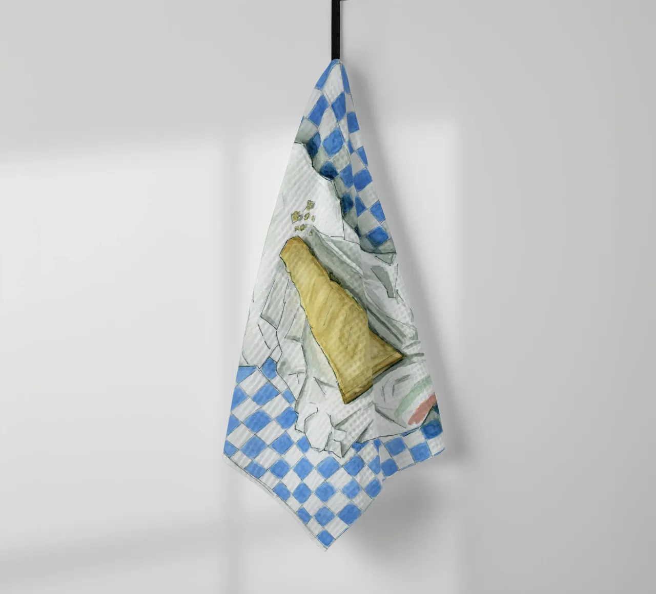 Parmesan cheese tea towel by Barbara Buderath Illustrationen