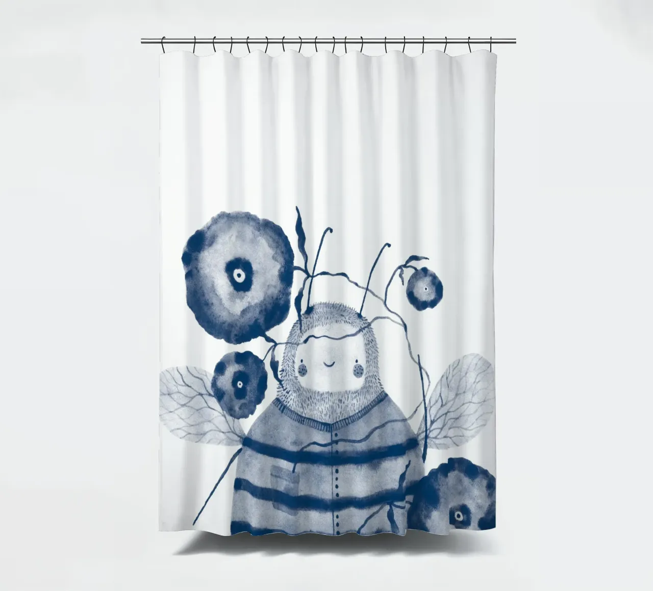 Claudia Voglhuber - Blaue Biene tenda da doccia da The Artcircle