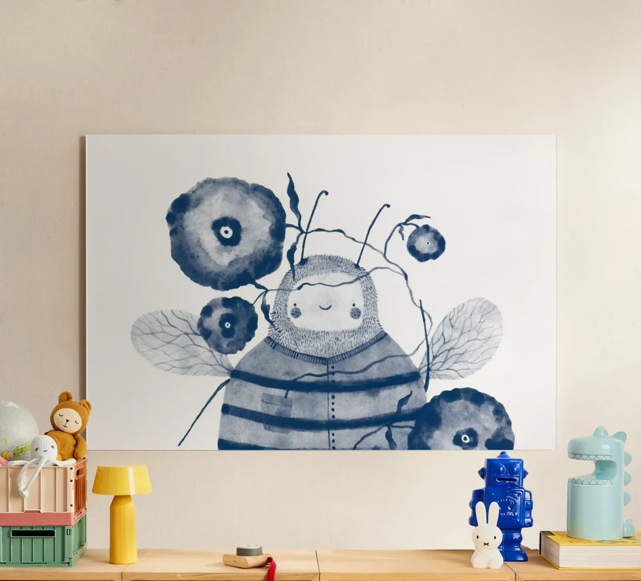 Claudia Voglhuber - Blaue Biene plexiglass da The Artcircle