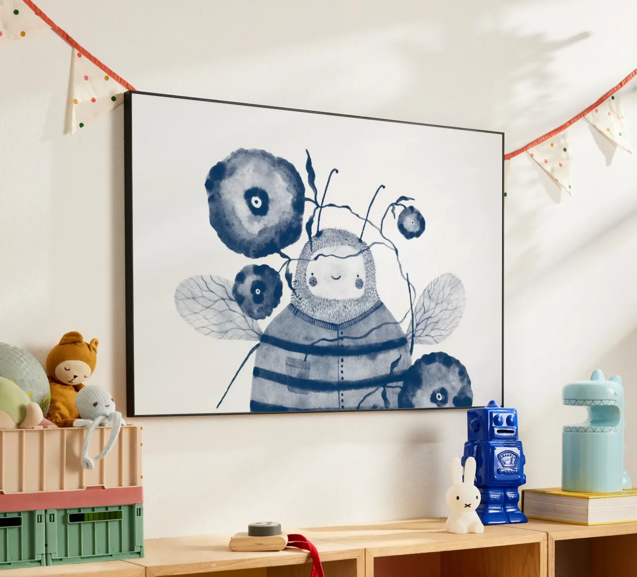 Claudia Voglhuber - Blaue Biene alluminio dibond da The Artcircle