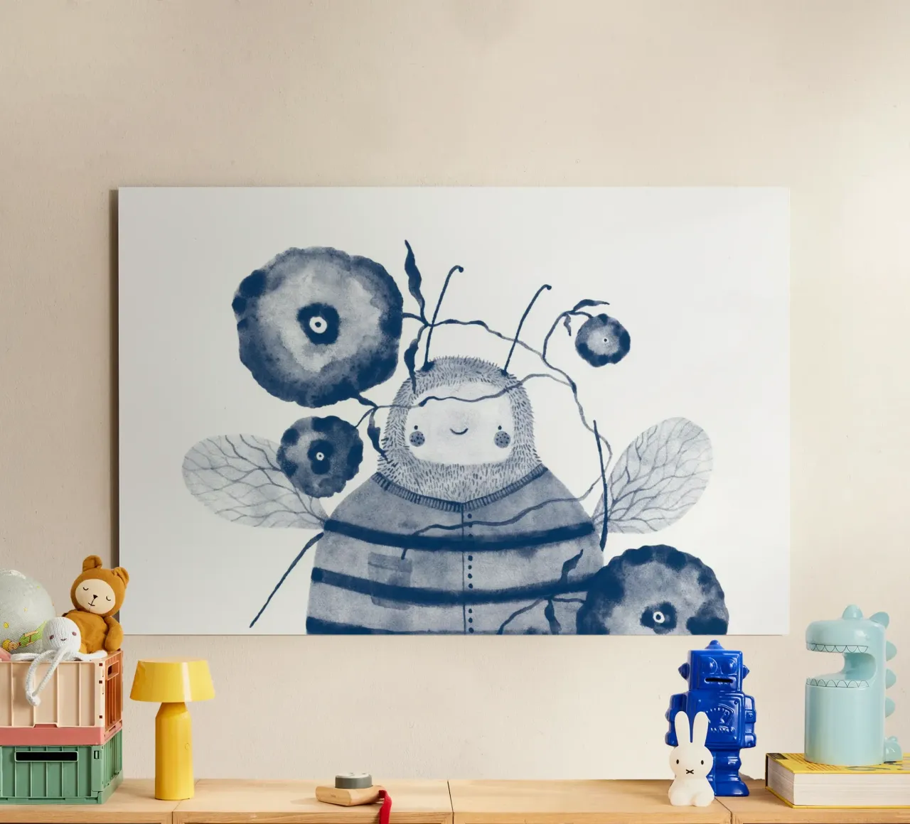 Claudia Voglhuber - Blaue Biene alluminio dibond da The Artcircle
