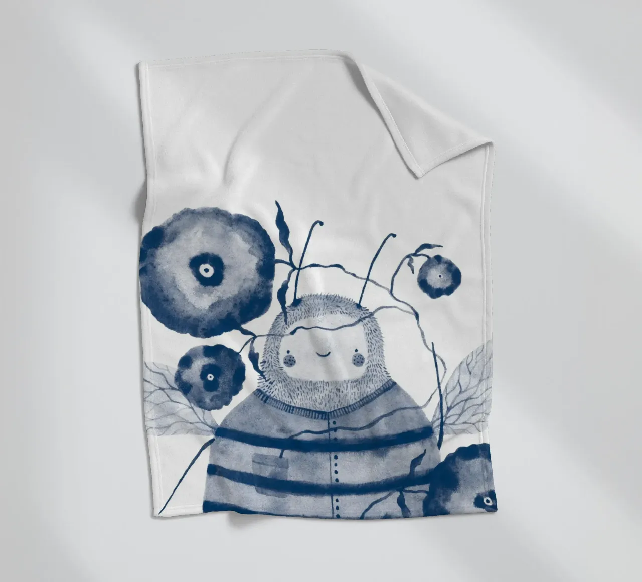 Claudia Voglhuber - Blaue Biene coperta in pile da The Artcircle