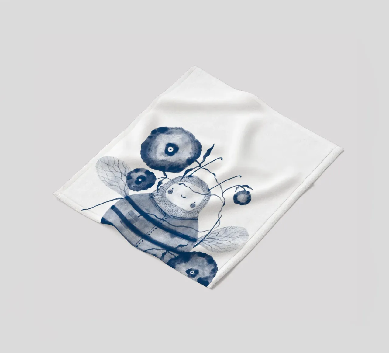 Claudia Voglhuber - Blaue Biene coperta in pile da The Artcircle