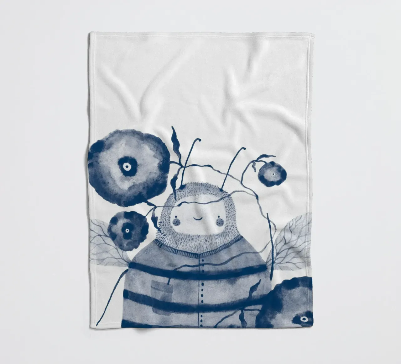 Claudia Voglhuber - Blaue Biene coperta in pile da The Artcircle