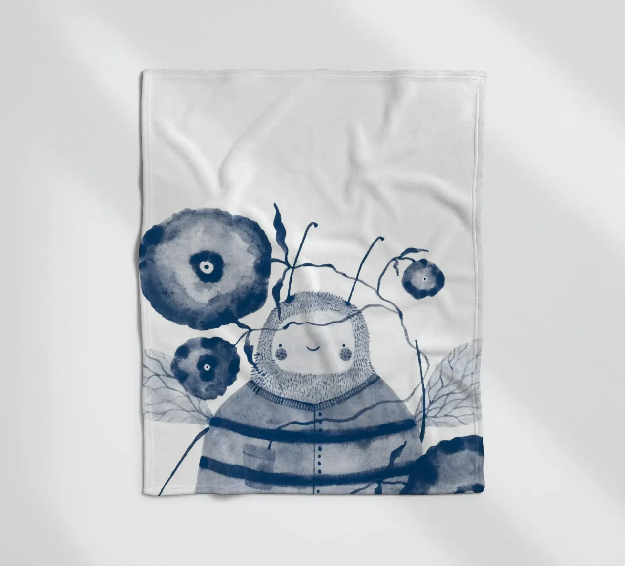 Claudia Voglhuber - Blaue Biene coperta in pile da The Artcircle