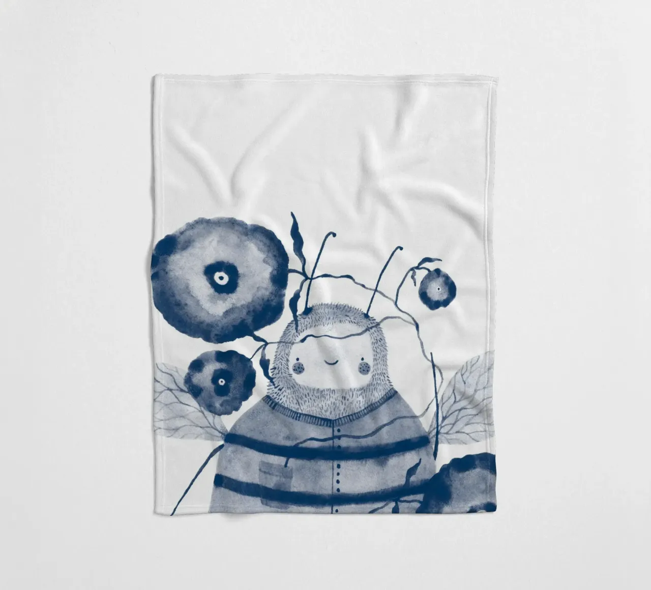 Claudia Voglhuber - Blaue Biene coperta in pile da The Artcircle