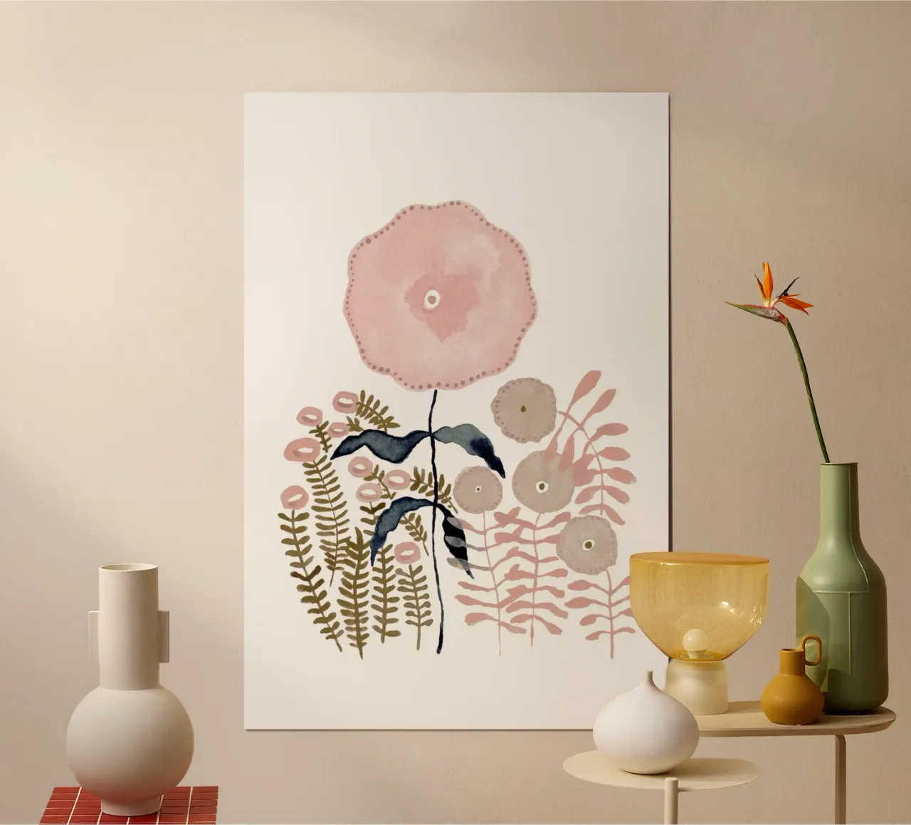 Claudia Voglhuber - Blumen poster con telaio in legno da The Artcircle