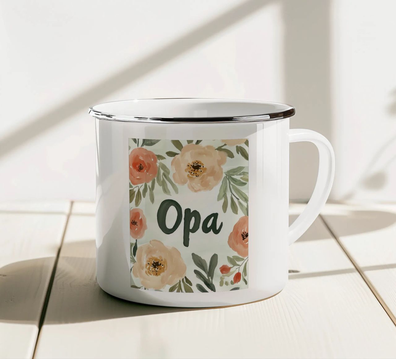 Opa (version 4) emaille mok van treechild