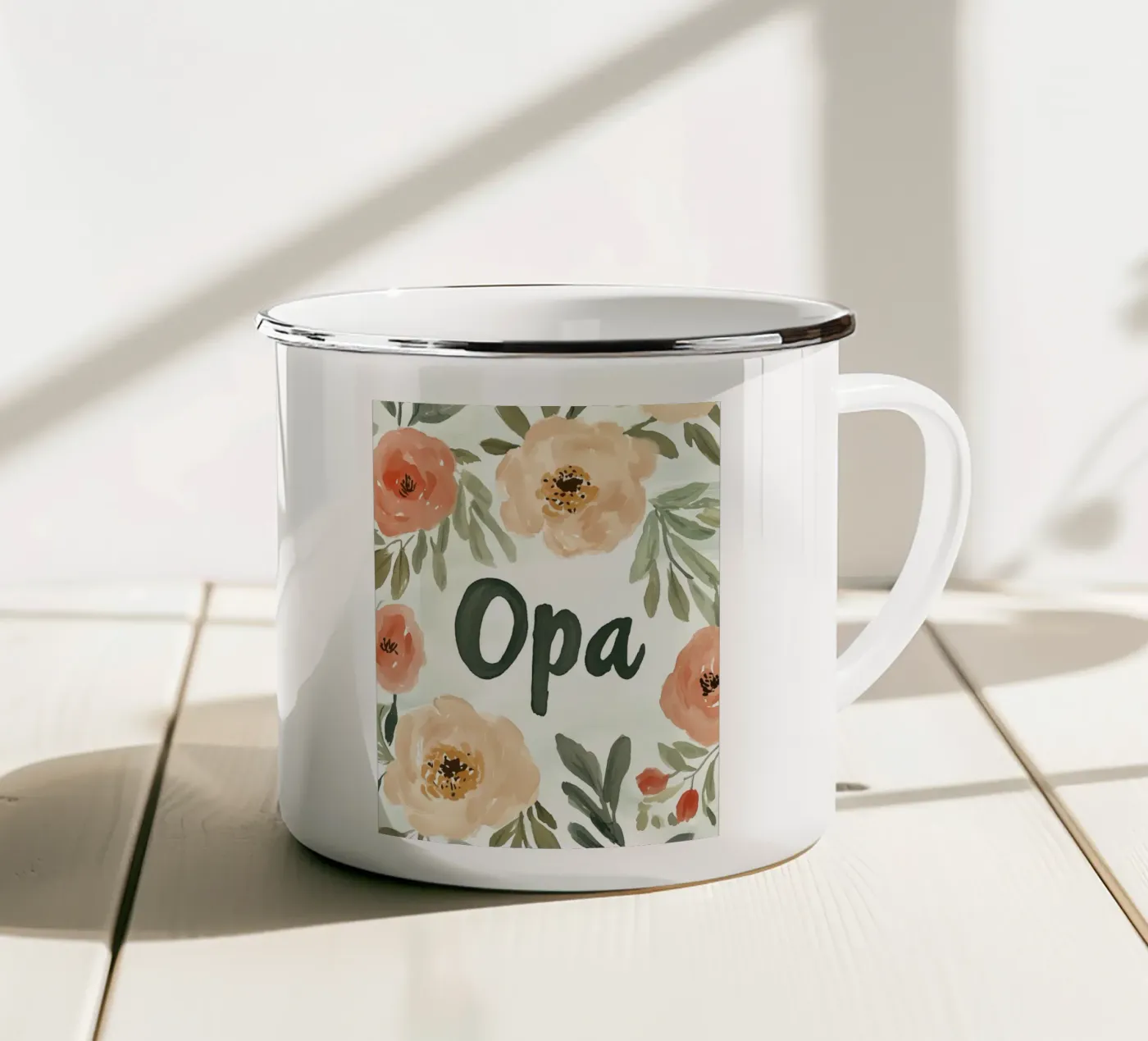 Opa (version 4) enamel mug by treechild