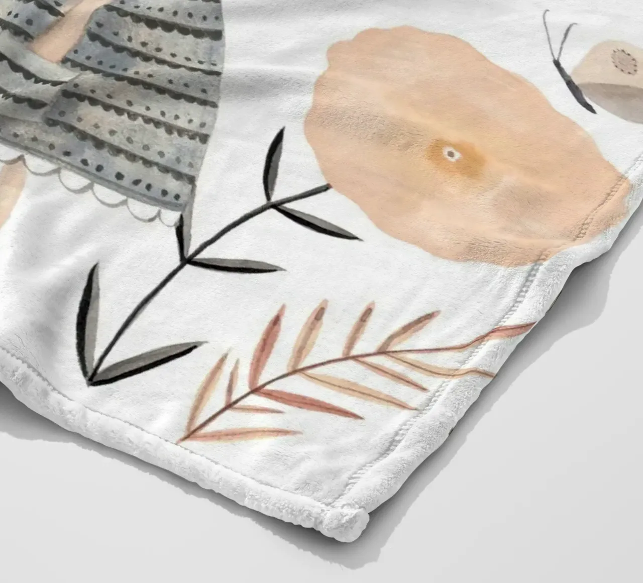 Claudia Voglhuber - Blumenmaus 01 coperta in pile da The Artcircle
