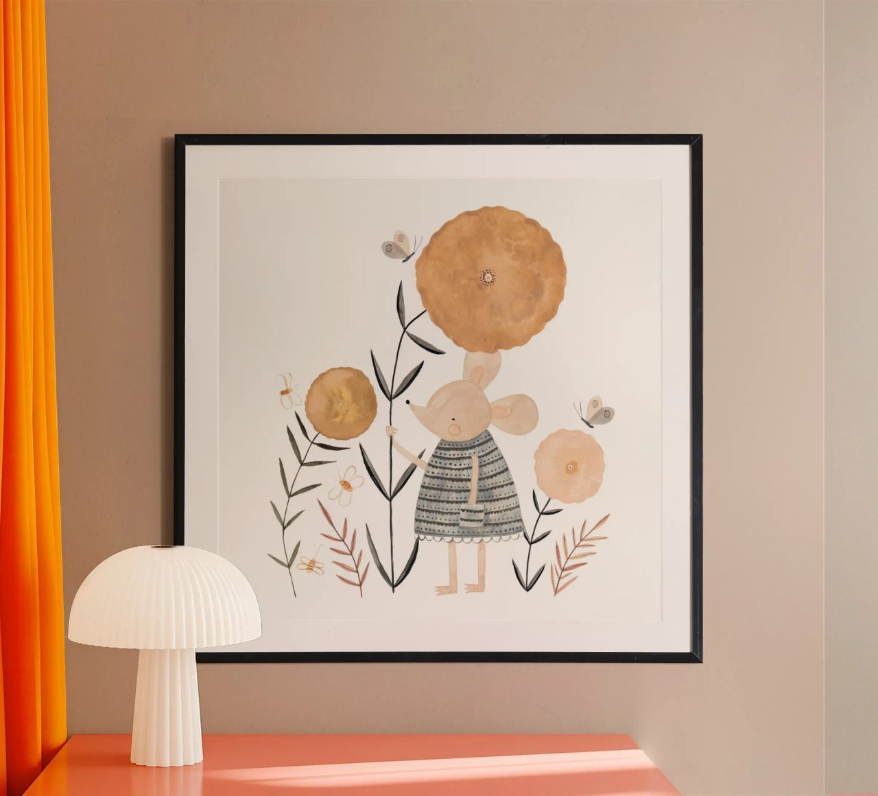 Claudia Voglhuber - Blumenmaus 01 poster by The Artcircle