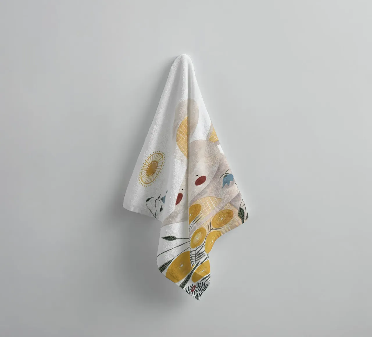 Claudia Voglhuber - Blumenmaus 02 asciugamano da bagno da The Artcircle