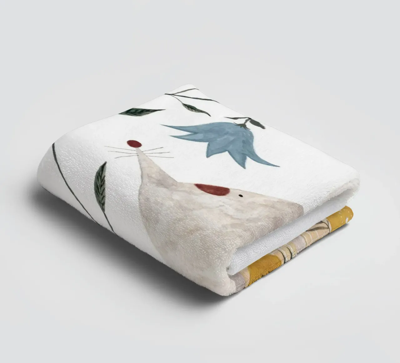 Claudia Voglhuber - Blumenmaus 02 asciugamano da bagno da The Artcircle