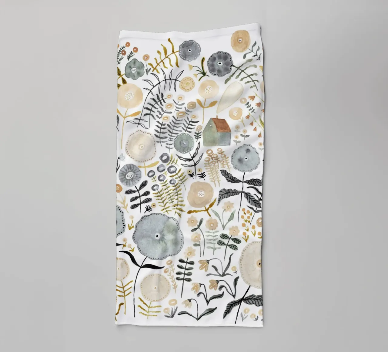 Claudia Voglhuber - Blumenmeer 01 asciugamano da bagno da The Artcircle
