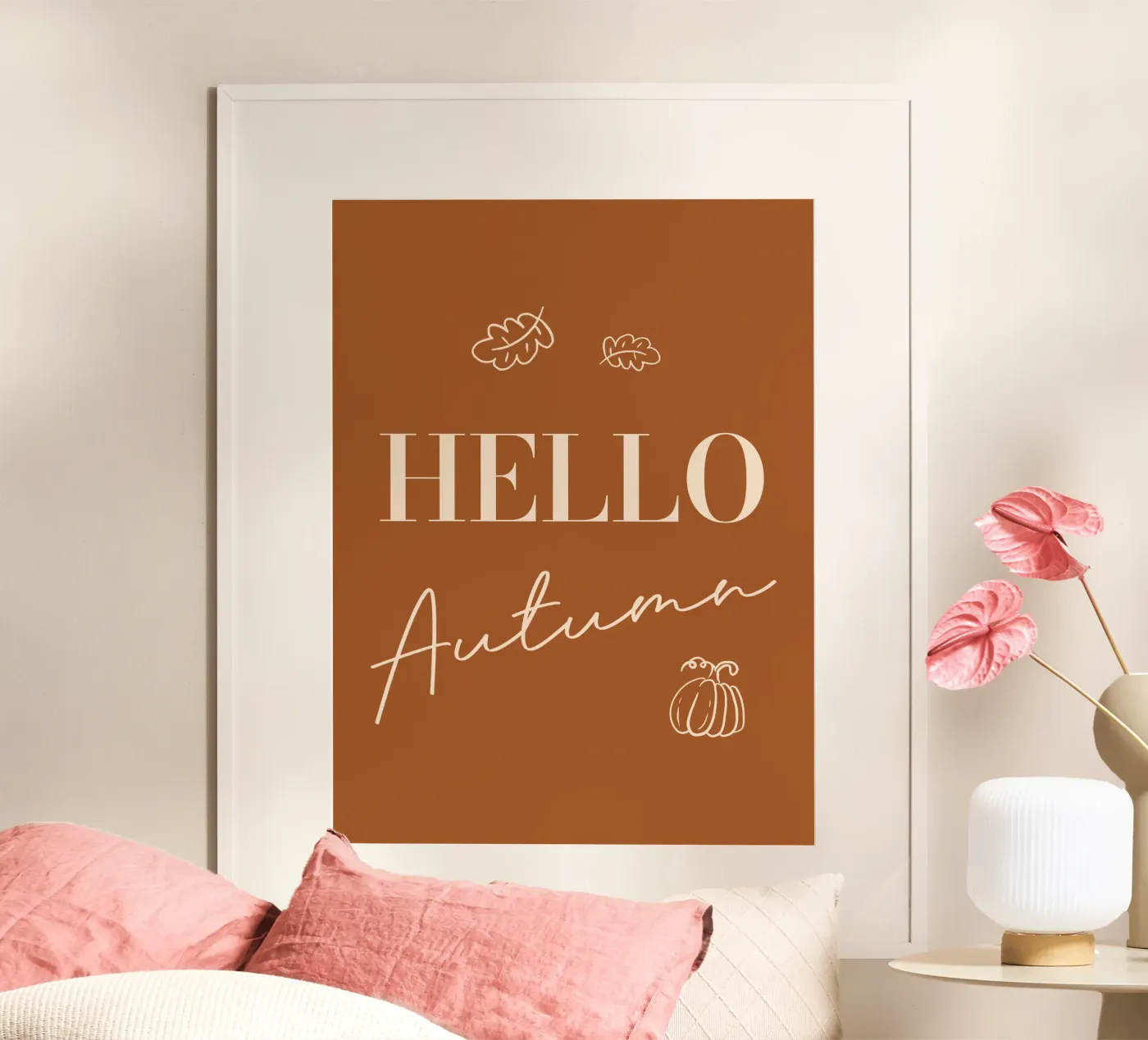 HELLO Autumn poster da Positive Ink