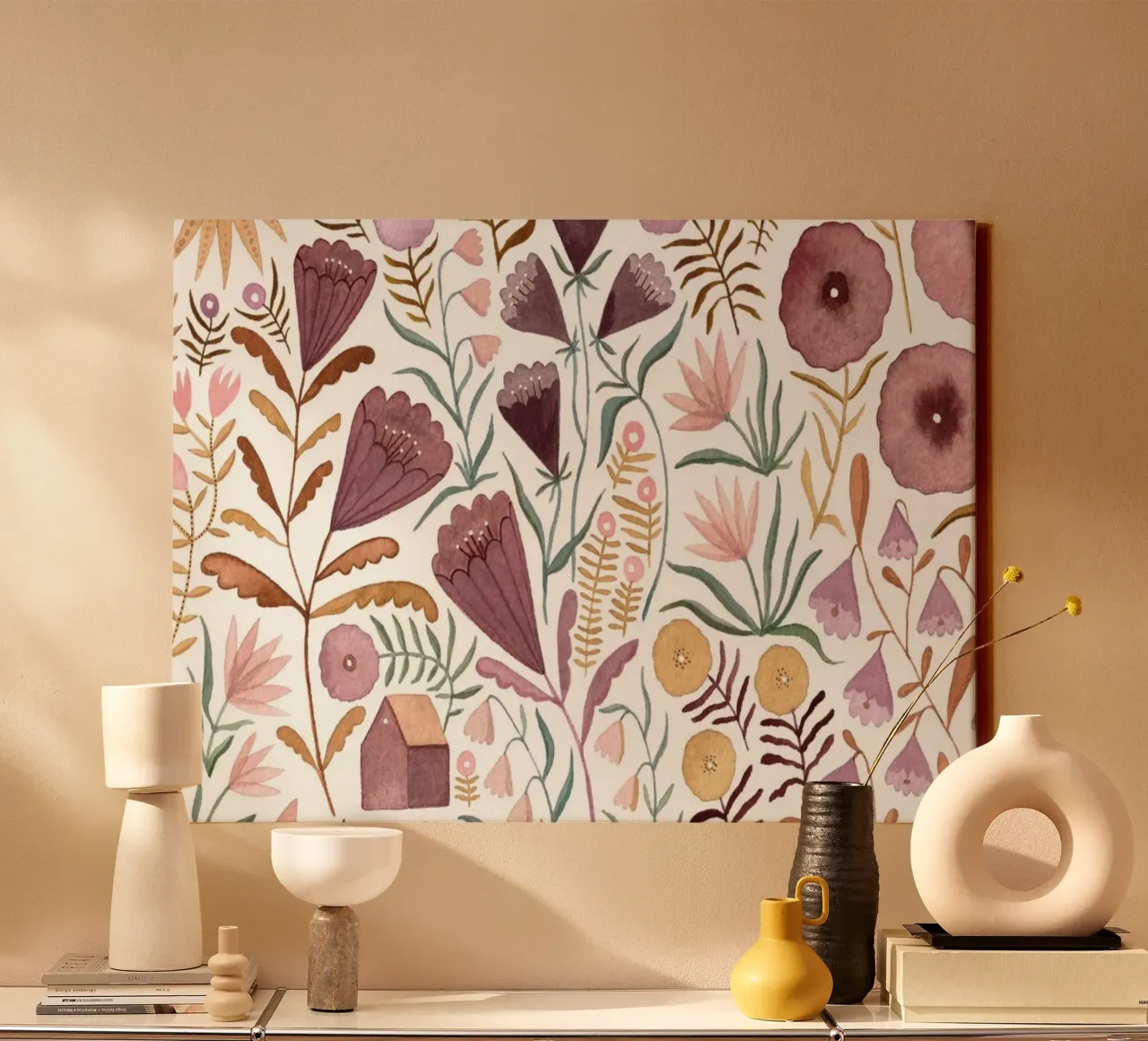 Claudia Voglhuber - Blumenmeer 07 tela con Cornice a cassetta da The Artcircle