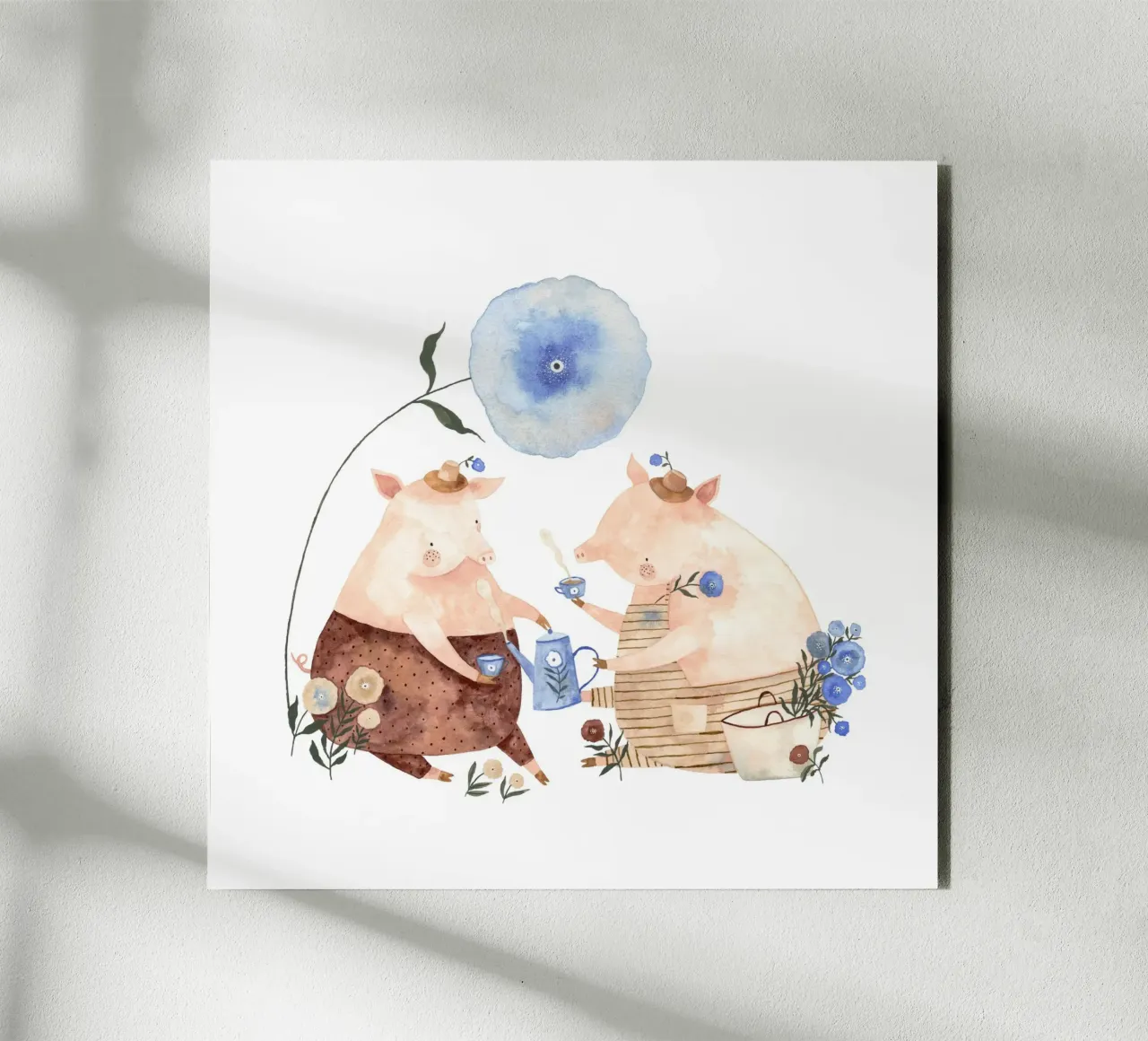 Claudia Voglhuber - Blumige Teezeit alluminio dibond da The Artcircle