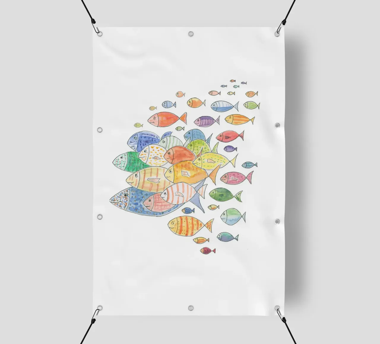 Pesce vivo telo in pvc da Barbara Buderath Illustrationen