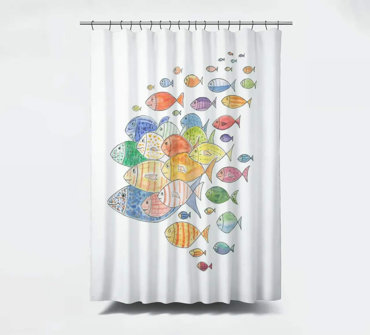 Pesce vivo tenda da doccia da Barbara Buderath Illustrationen
