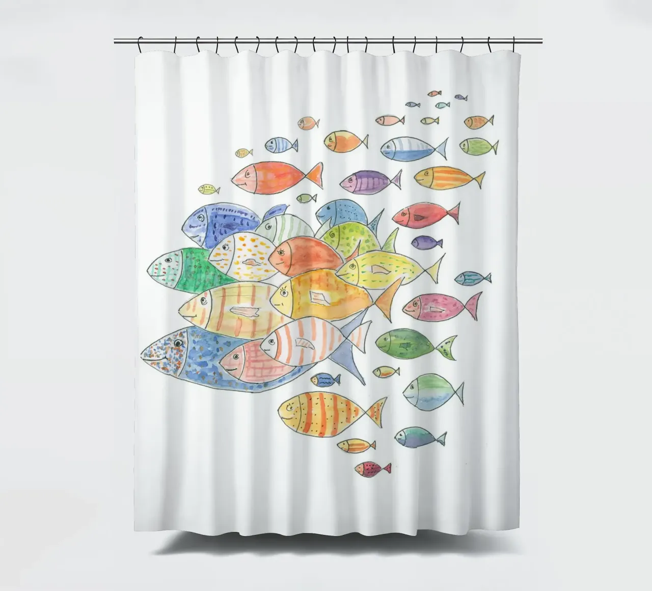 Pesce vivo tenda da doccia da Barbara Buderath Illustrationen