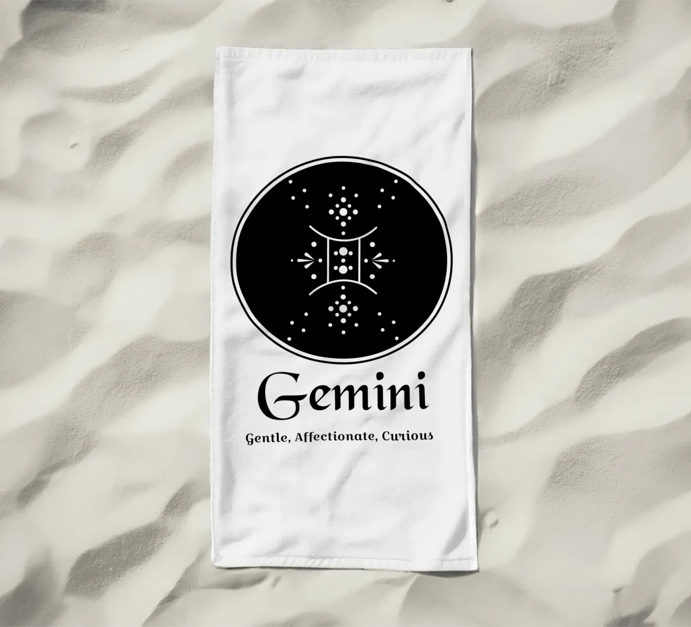Gemini beach towel by Kiroiharu