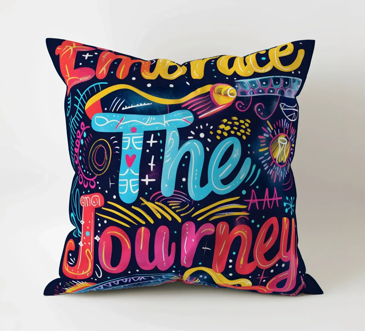 Embrace The Journey typography cuscino da ramosashop