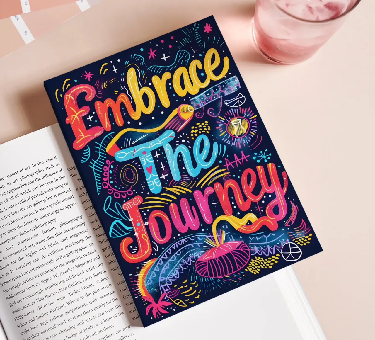 Embrace The Journey typography Notizbuch von ramosashop