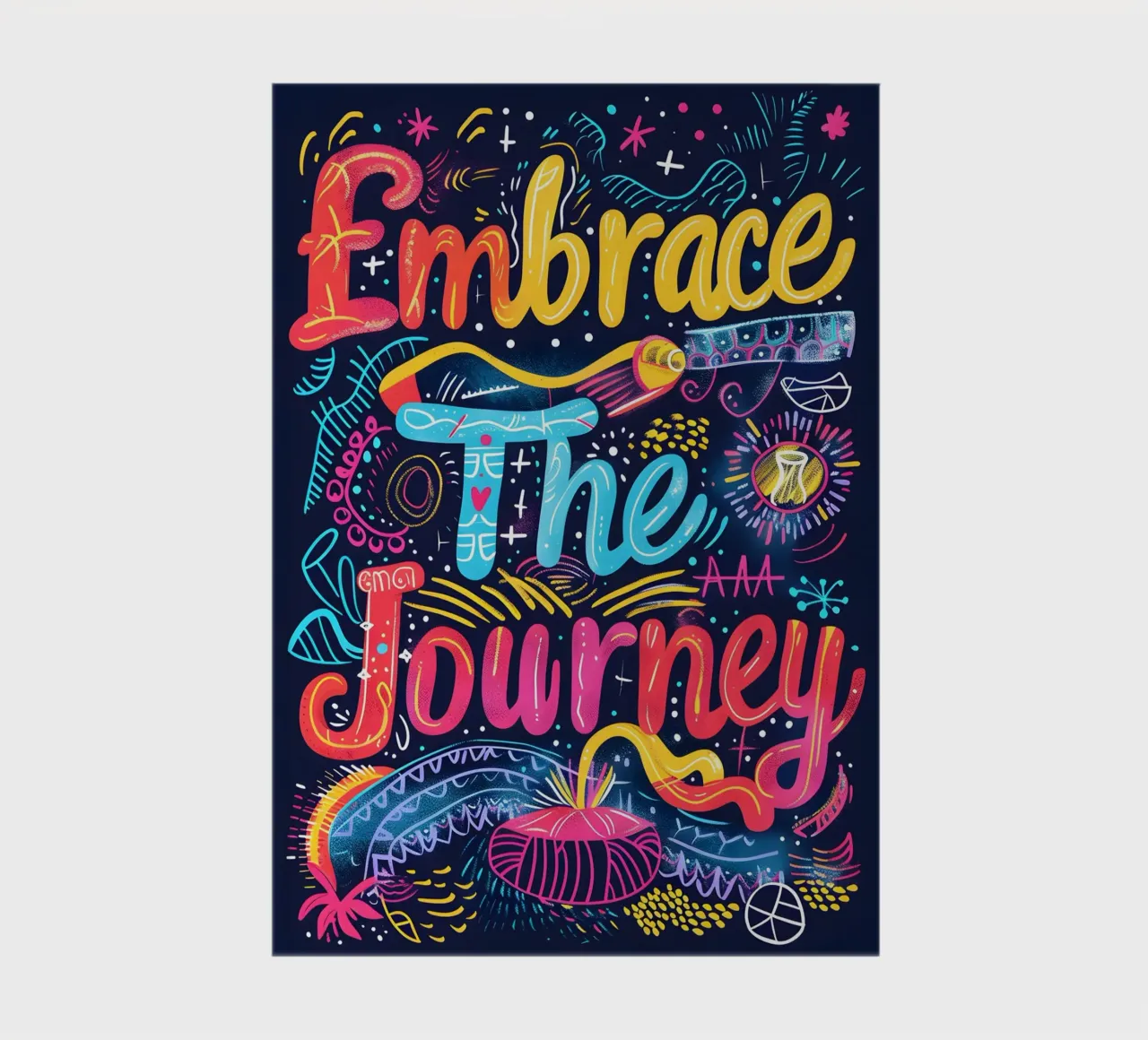 Embrace The Journey typography Notizbuch von ramosashop