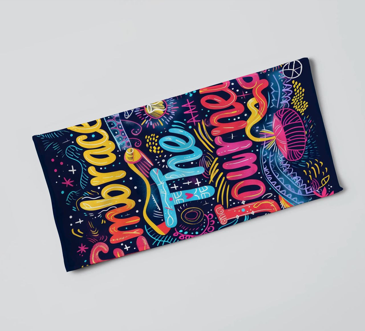 Embrace The Journey typography towel by ramosashop