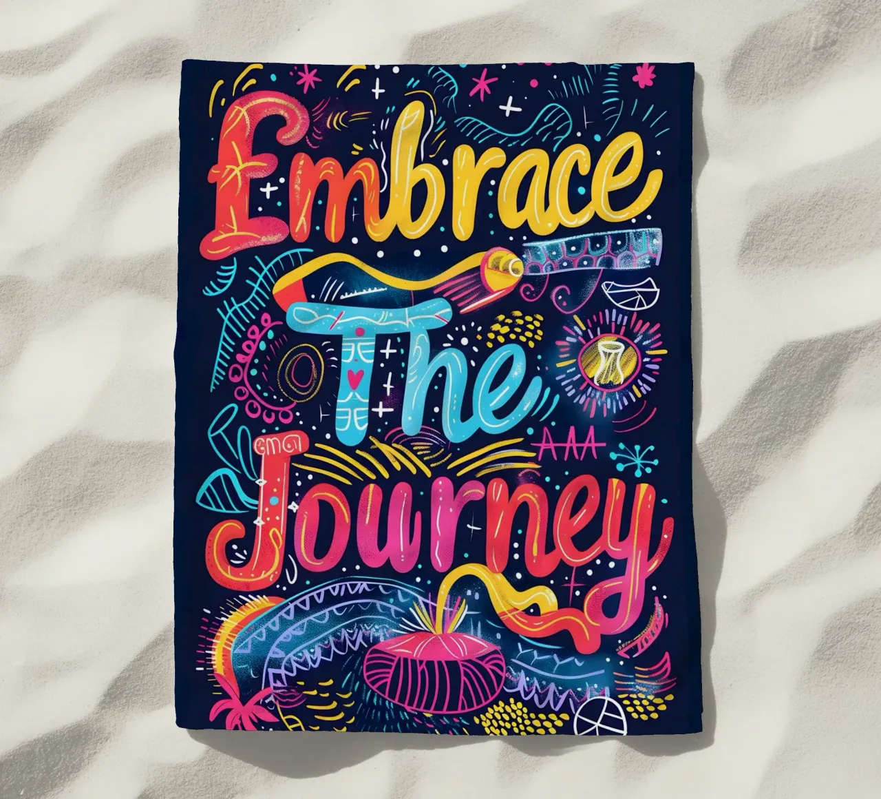 Embrace The Journey typography telo mare da ramosashop
