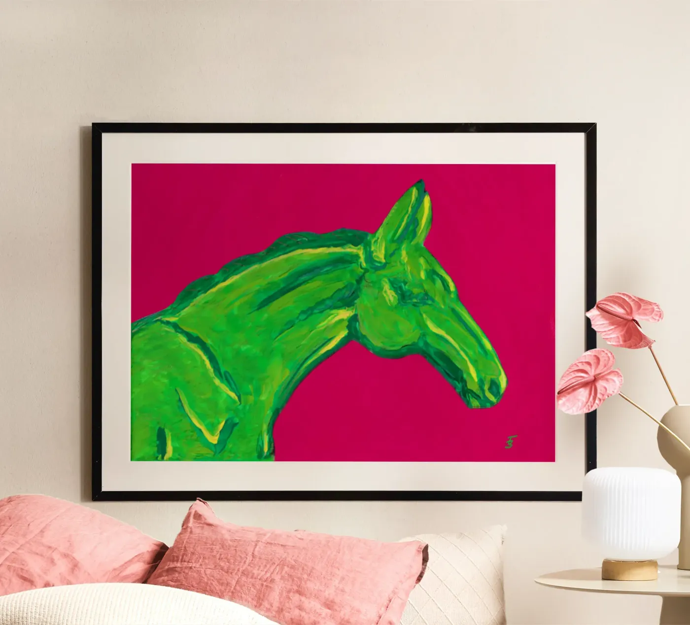 cavallo verde poster da freyab