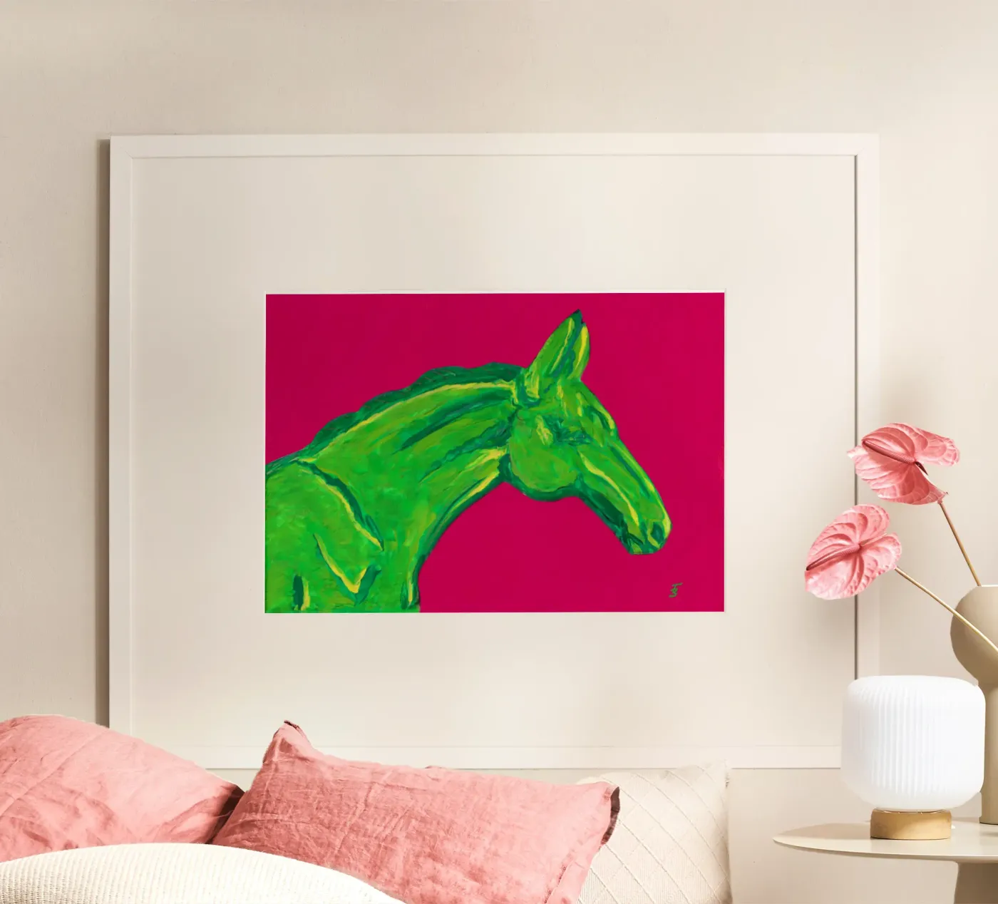 cavallo verde poster da freyab